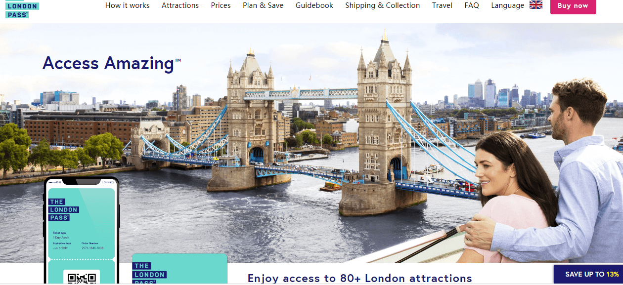 London Pass倫敦卡優惠碼 2020新年促銷, 新購London Pass 倫敦卡有73