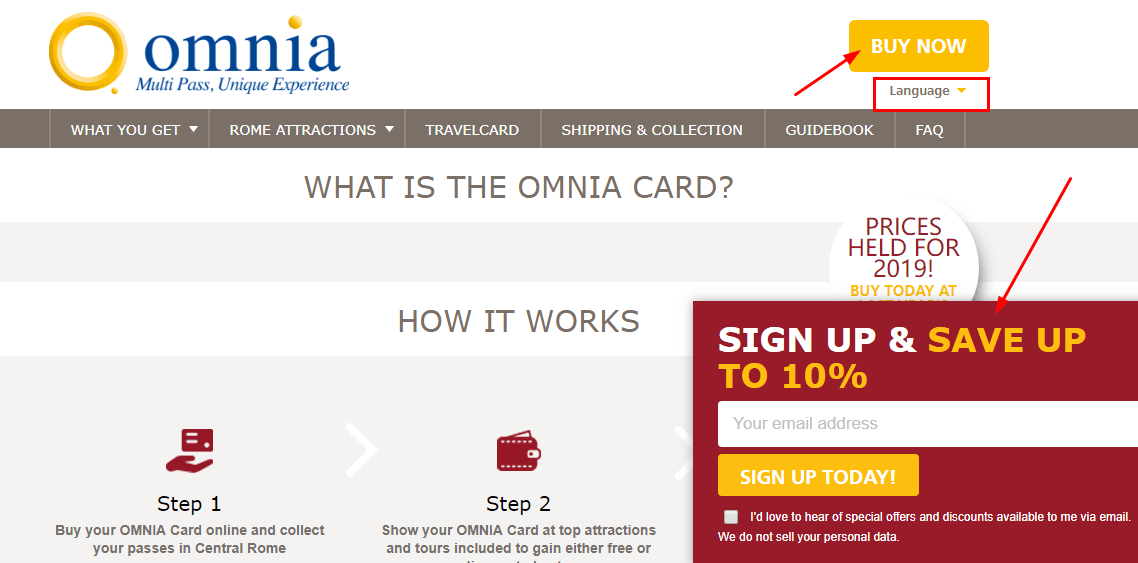 Omnia Card Pass羅馬卡優惠碼2024，羅馬卡3 Day Sale優惠，購The Rome 和Vatican Pass新卡即享9折